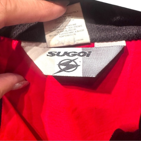 Sugoi Women’s Red/Blk Cycling Jacket Zip Front Back Pocket Pouch (Sz LRG) (EUC) - Picture 3 of 10